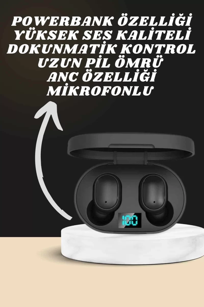Dijital Göstergeli Kulaklık ve 7 Kordonlu Akıllı Saat Android ve İOS Uyumlu Uyku Takibi Sesli Görüşme - Görsel 2