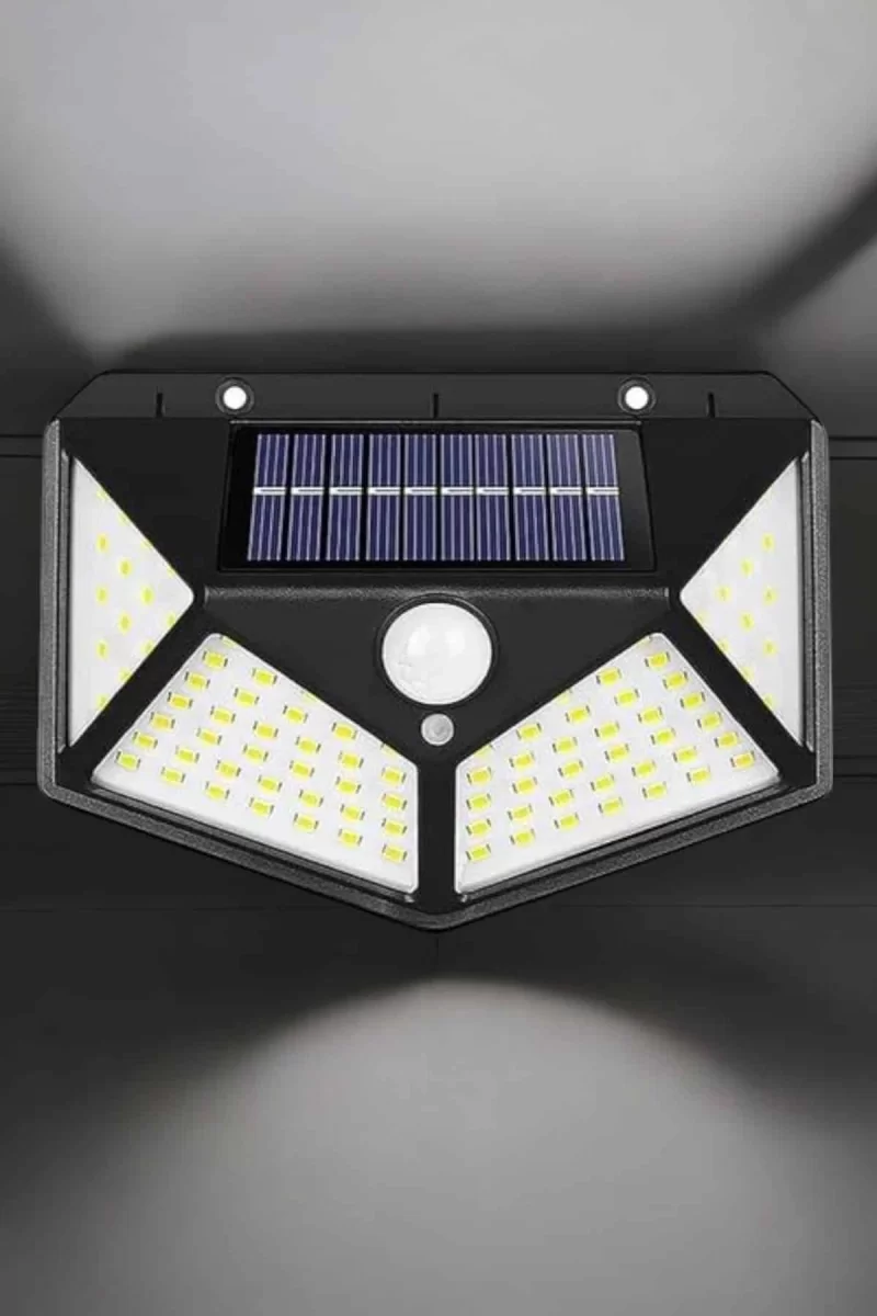 Güneş Enerjili Bahçe Aydınlatma Lambası Solar 100 Led Lamba - Görsel 5