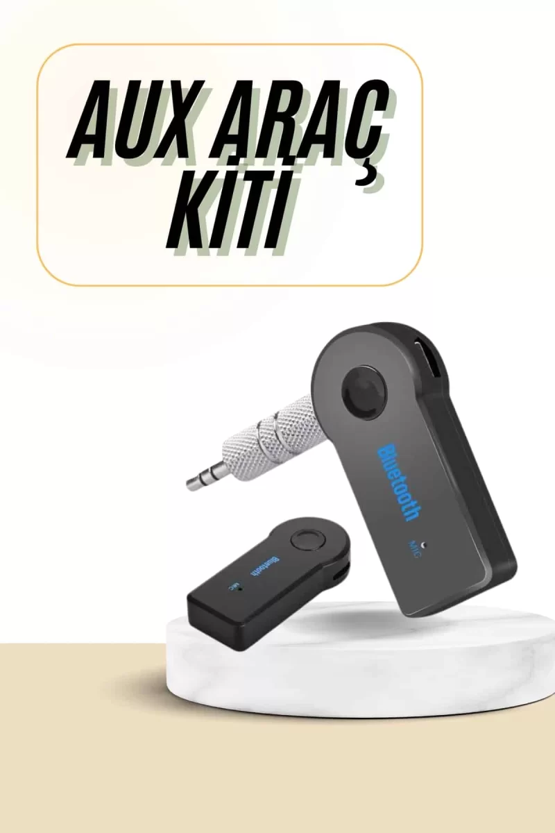 Bluetooth Araç Kiti Aux Çıkışlı Telefon Müzik Alıcı Tüm Cihazlara Uyumlu