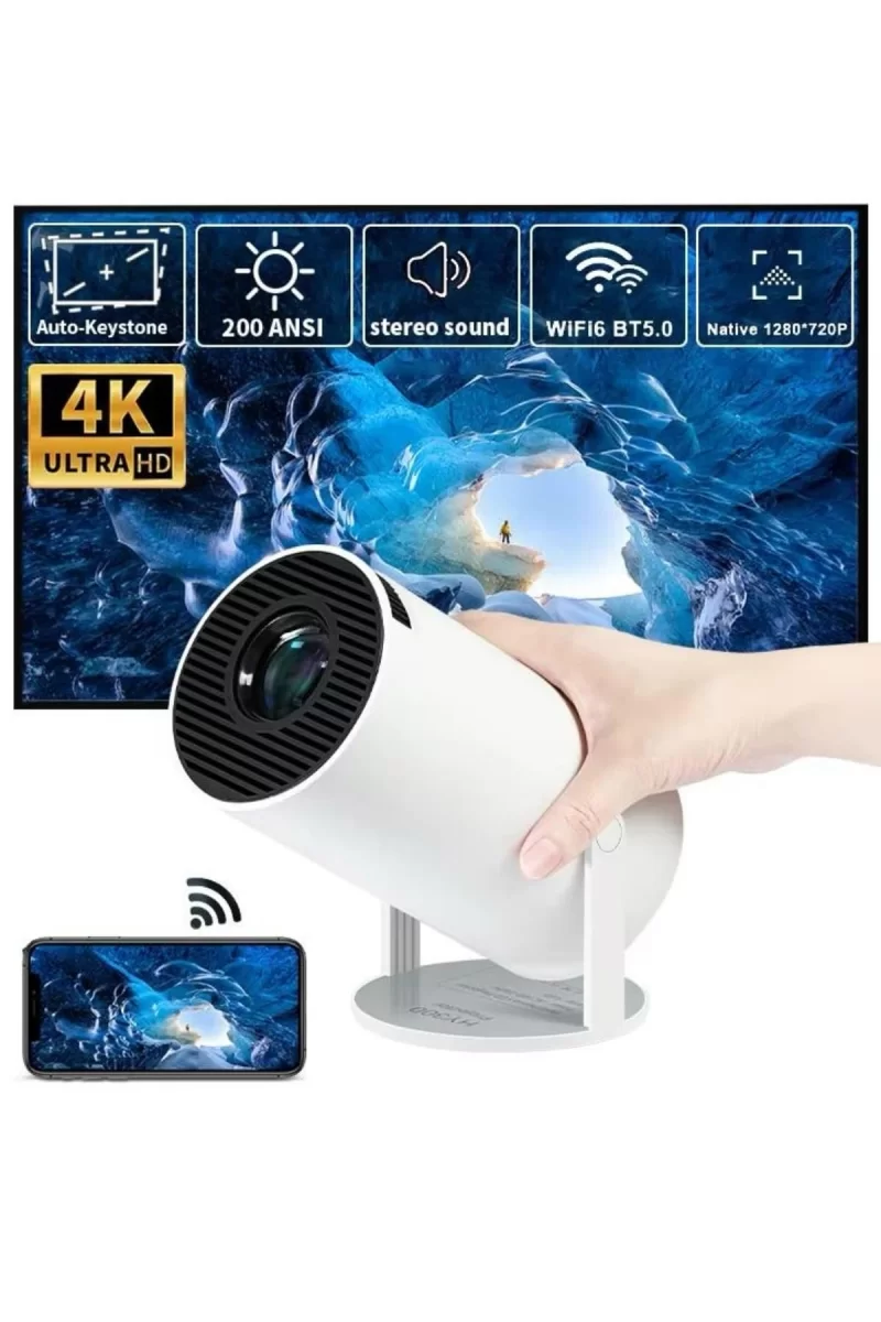 Ayaklı Projeksiyon Taşınabilir Mini Projektör Sinema Projektörü Android - Görsel 5