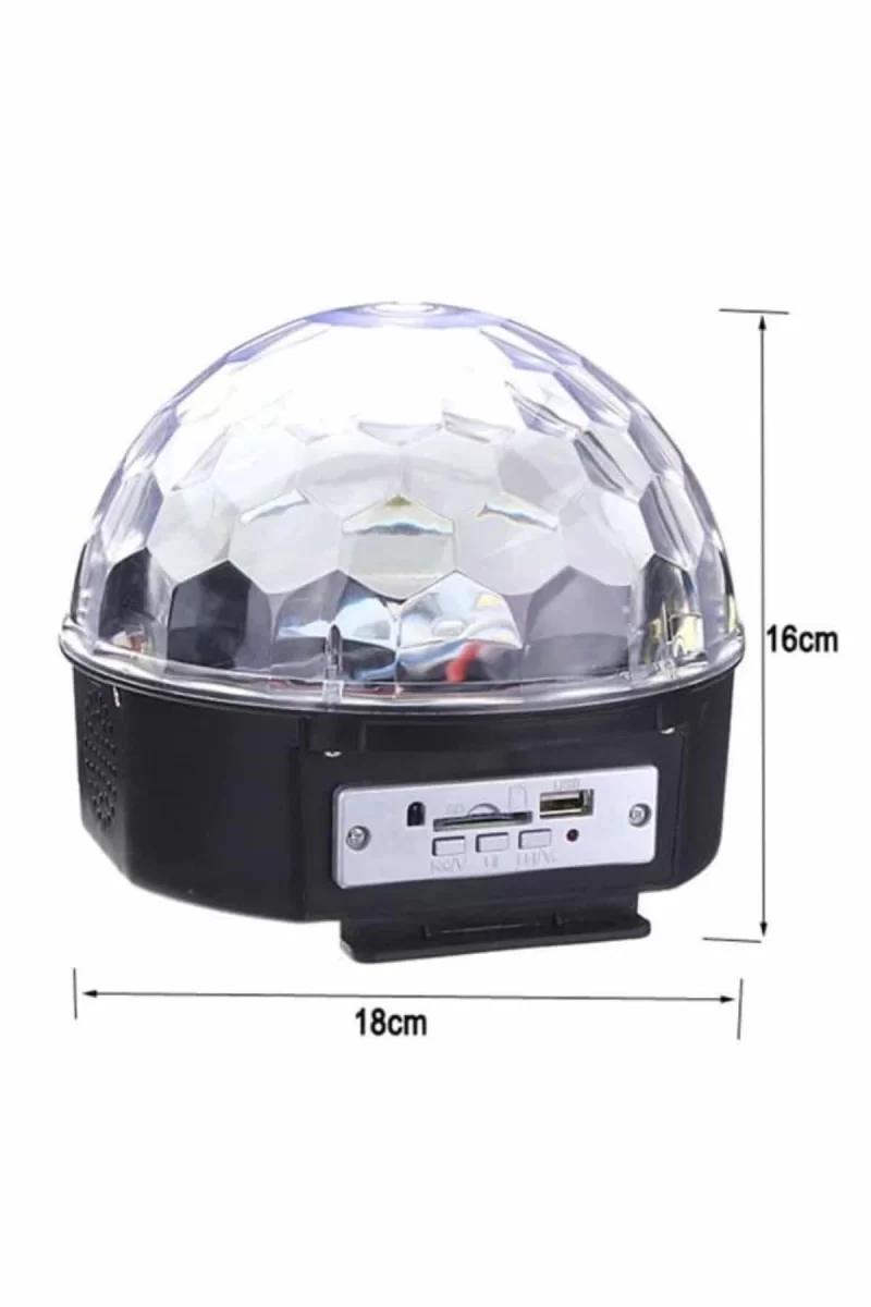 Disko Topu Renkli Işıklı Lazer Parti Bluetooth Bağlantılı Led Küre - Görsel 3