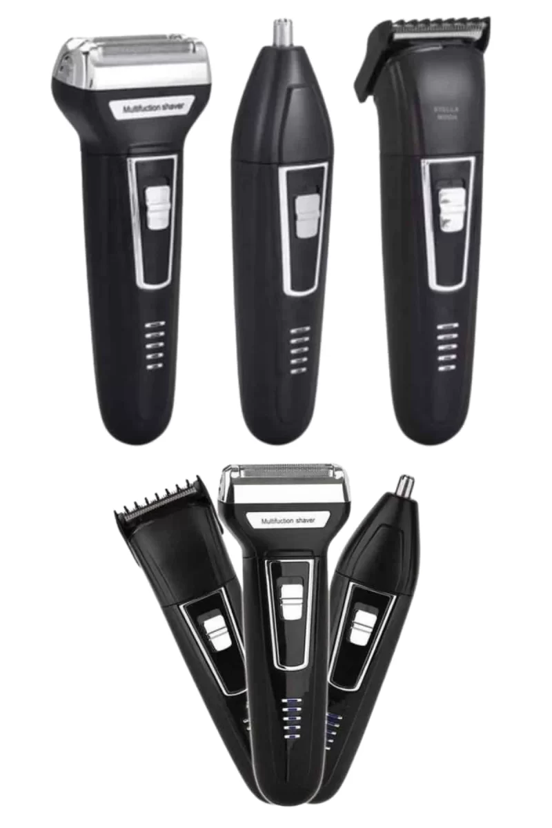 3'lü Set Saç Sakal Kesme Traş Makinesi Burun Kılı Alma Tıraş Makinesi - Görsel 4