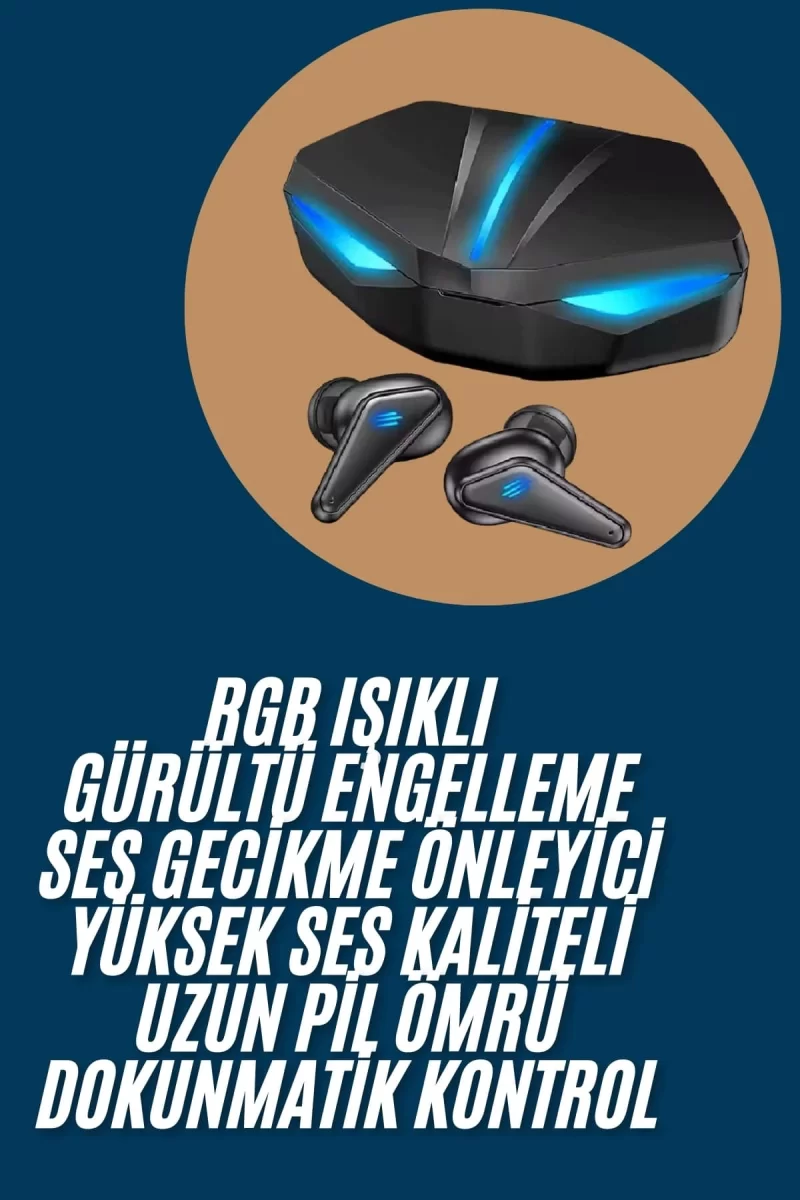 Wireless Gaming Kulaklık Mikrofonlu Bluetooth Oyuncu Kulaklığı - Görsel 2