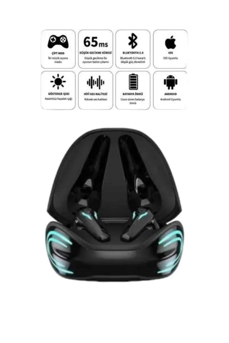 Android ve İOS Uyumlu Bluetooth Kulaklık Gaming Kulaklık Mini - Görsel 4