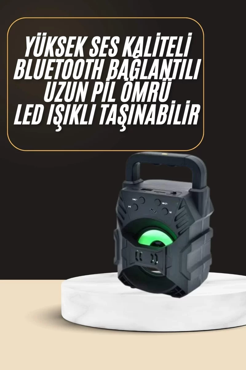 Bluetooth Hoparlör Android ve İOS Uyumlu Ses Bombası USB Girişli Taşınabilir - Görsel 2