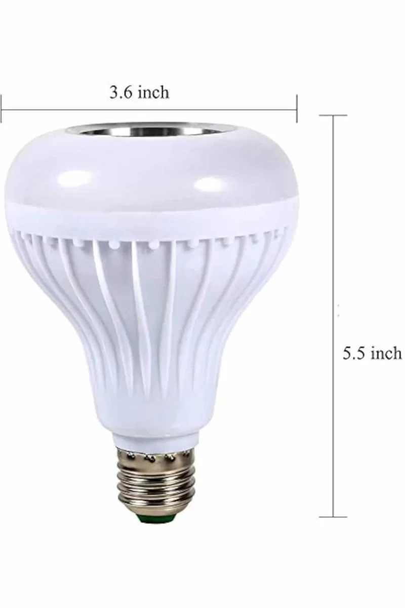 Kumandalı RGB Led Işık Bluetooth Hoparlör Ses Lambası Renkli Ampul - Görsel 5