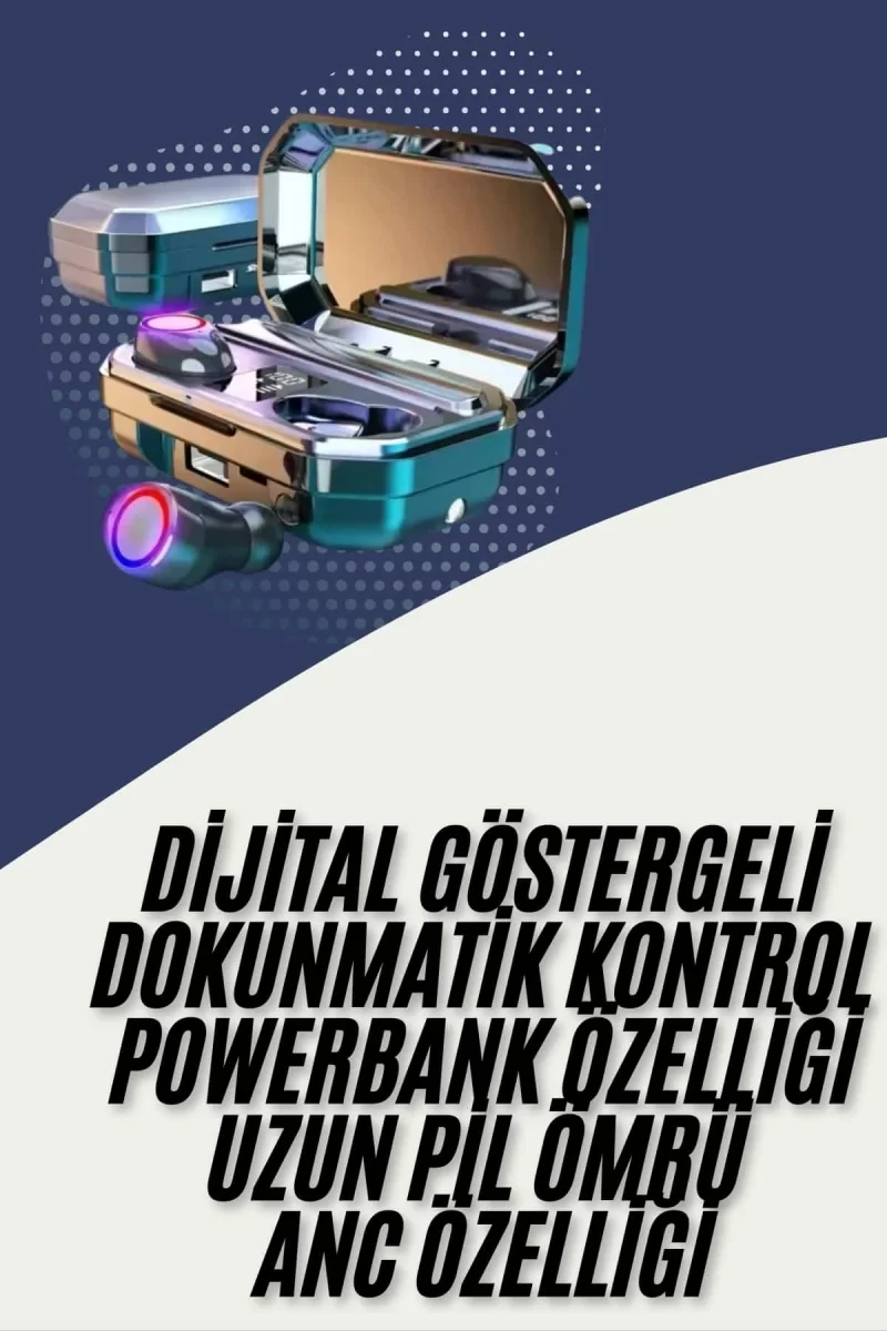 Bluetooth Kulaklık Android ve İOS Uyumlu ANC Özellikli Dijital Şarj Göstergeli - Görsel 2