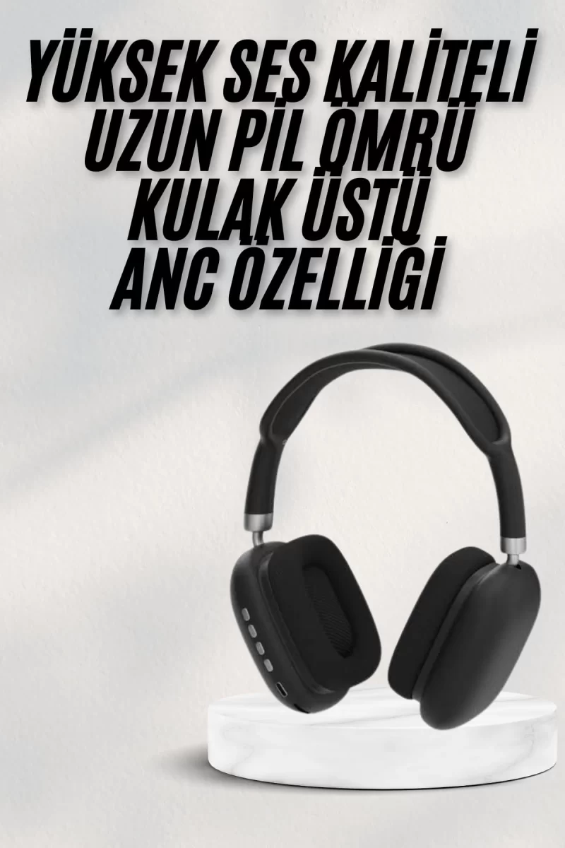 Yeni Nesil Bluetooth Kulaklık Kulak Üstü ANC Özelliği Yüksek Ses Kaliteli - Görsel 2