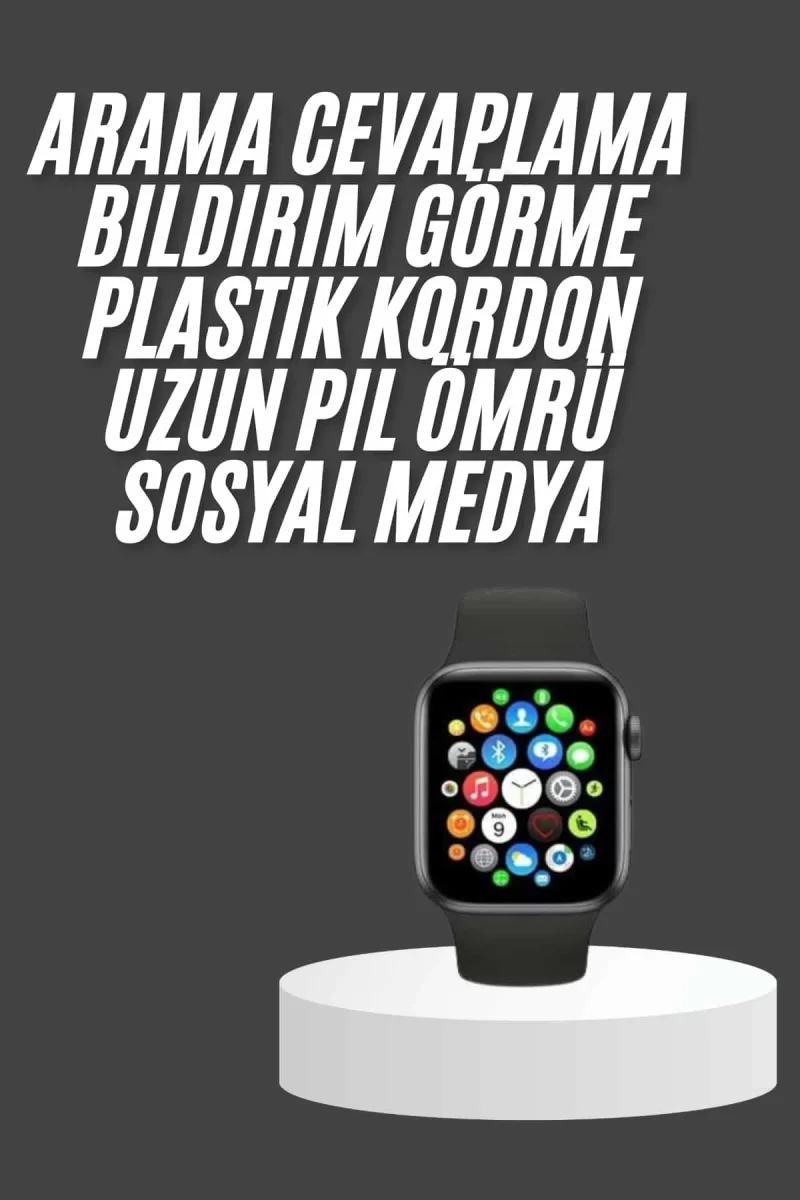 Akıllı Saat Çok Fonksiyonlu Uyku Takibi Adımsayar Nabız Ölçer Arama Cevaplayan - Görsel 2