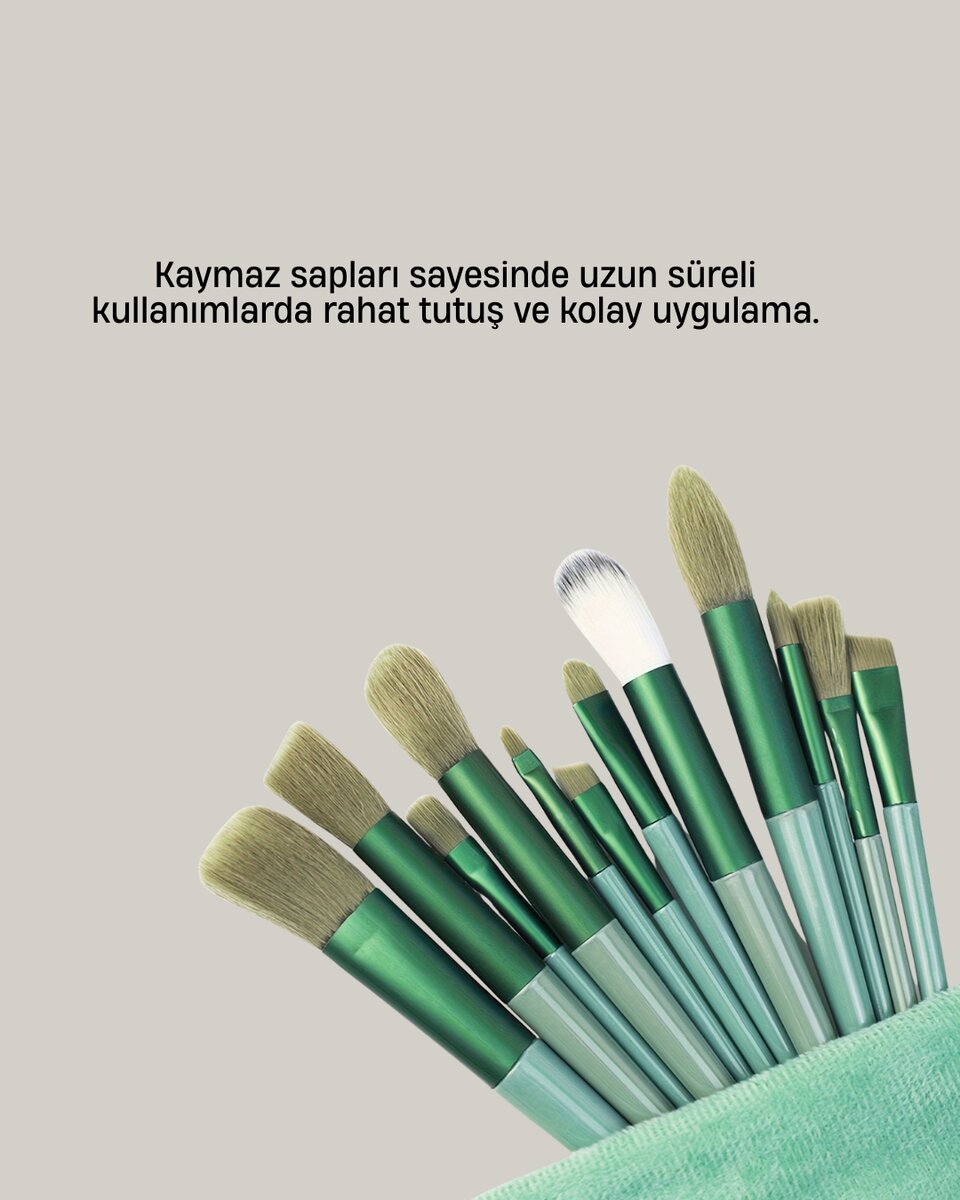 Cilt Dostu Profesyonel Makyaj Fırça Seti Pudra ve Fondöten İçin Uygun - Görsel 5