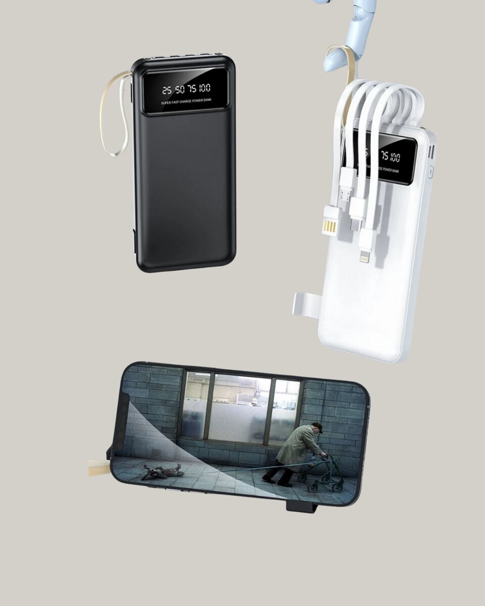 Taşınabilir 20.000 mAh Hızlı Şarj Powerbank 4 Çıkışlı - Görsel 4