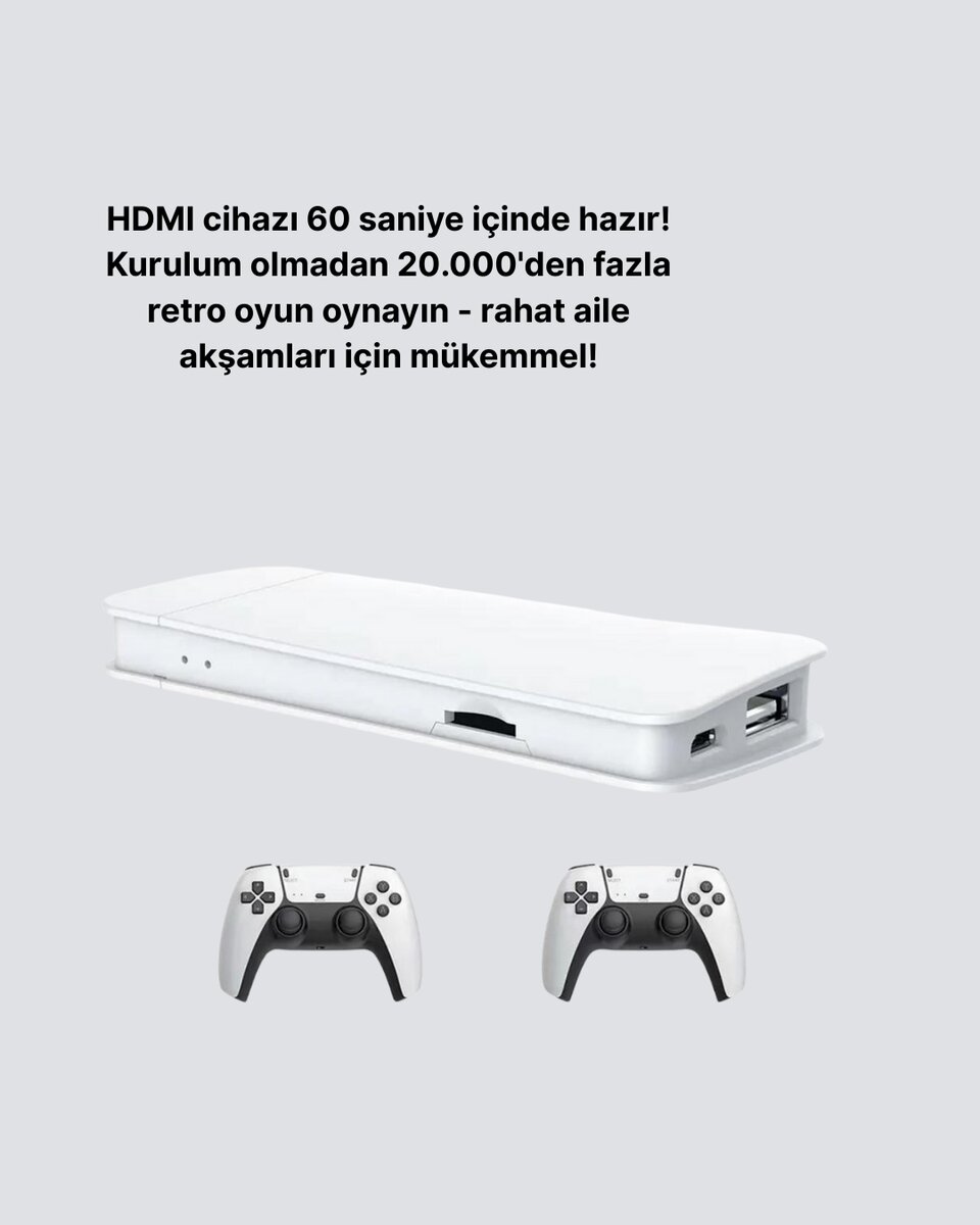 20.000 Yüklü Oyunlu Kablosuz Retro Oyun Konsolu 4K Destekli - Görsel 2