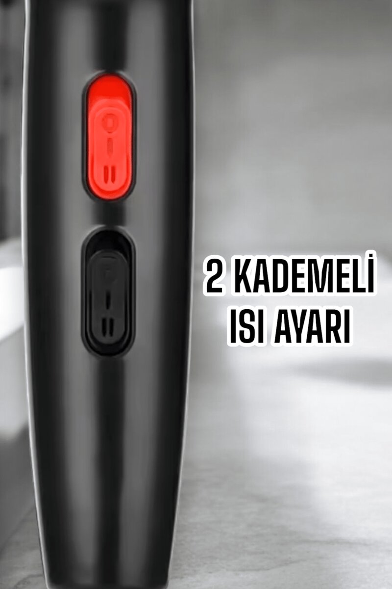 Tüm Saç Tiplerine Uygun İki Kademeli Hız Ayarlı Fön Makinesi - Görsel 3