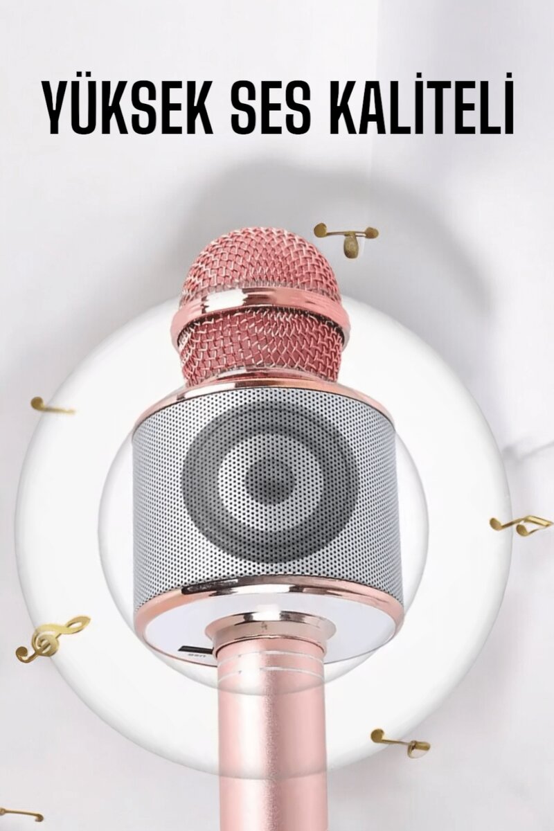 Taşınabilir Bluetooth Karaoke Mikrofon: Hafıza Kart Girişli Etkileyici Performans - Görsel 4