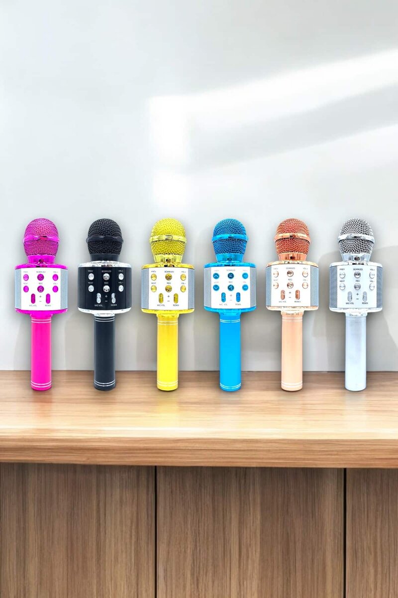 Taşınabilir Bluetooth Karaoke Mikrofon: Hafıza Kart Girişli Etkileyici Performans - Görsel 3