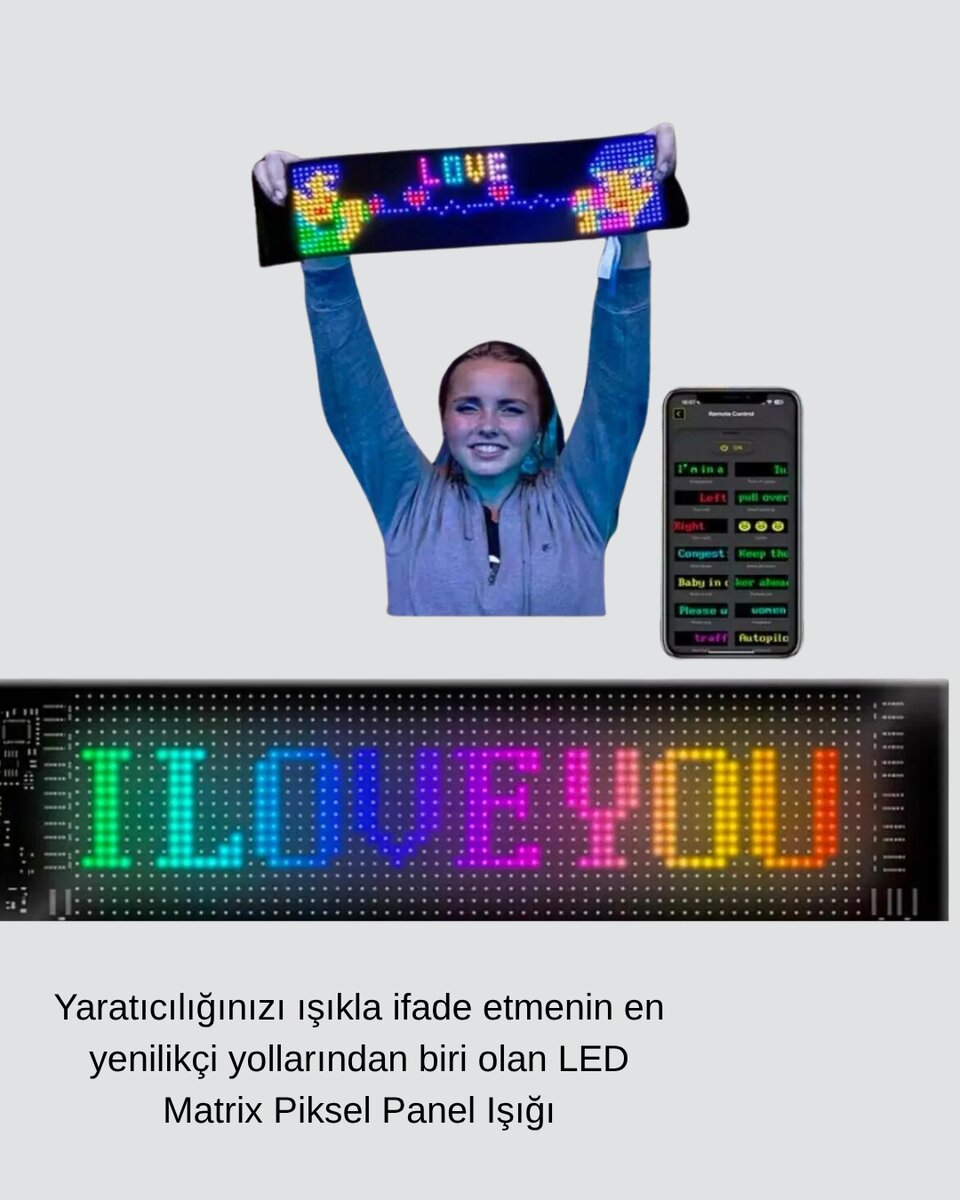 Akıllı LED Matrix Panel – USB Bağlantılı Kaydırmalı Yazı ve Animasyon Desteği - Görsel 4