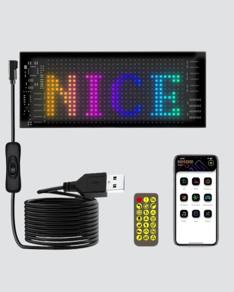 Akıllı LED Matrix Panel – USB Bağlantılı Kaydırmalı Yazı ve Animasyon Desteği - Görsel 5