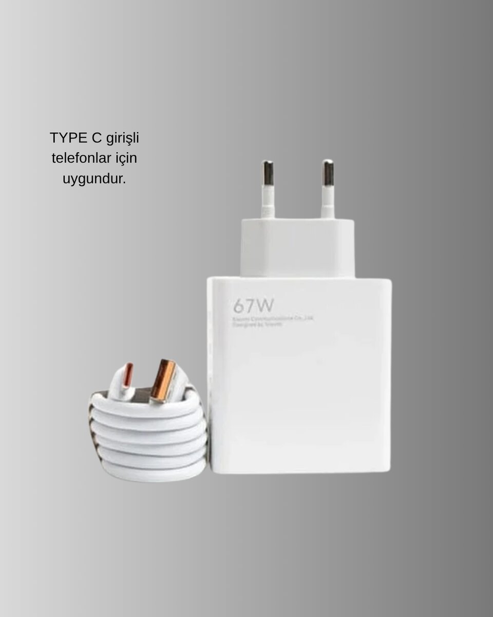 67W Turbo Type-C Hızlı Şarj Adaptörü – Akıllı Koruma Çipli Hızlı Şarj Destekli - Görsel 5