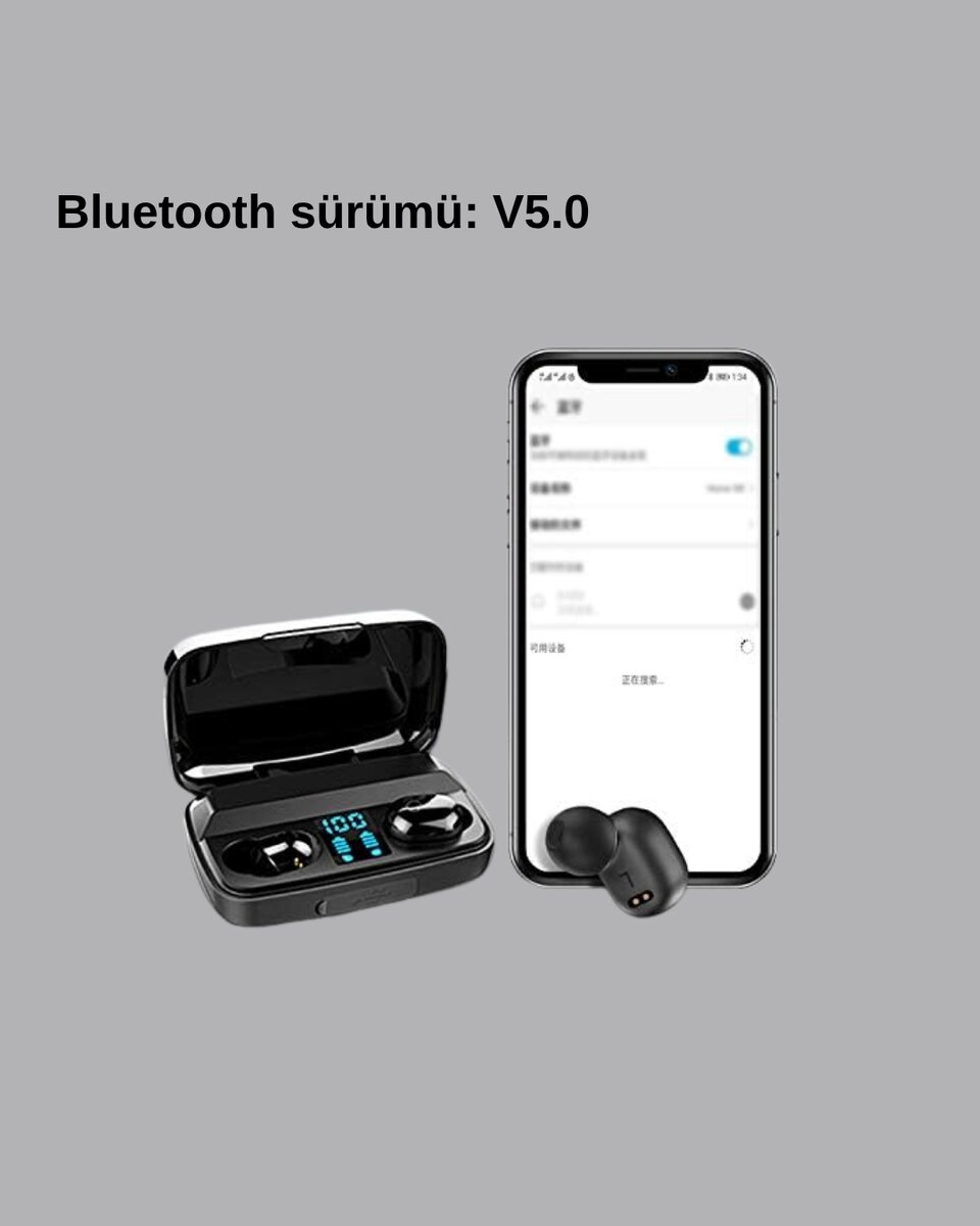 TWS A10s Bluetooth 5.0 Kulaklık – Yüksek Ses Kalitesi Ergonomik Uzun Pil Ömürlü - Görsel 2