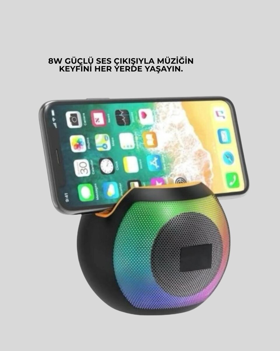 1200mAh Uzun Pil Ömürlü Bluetooth Hoparlör - Görsel 3