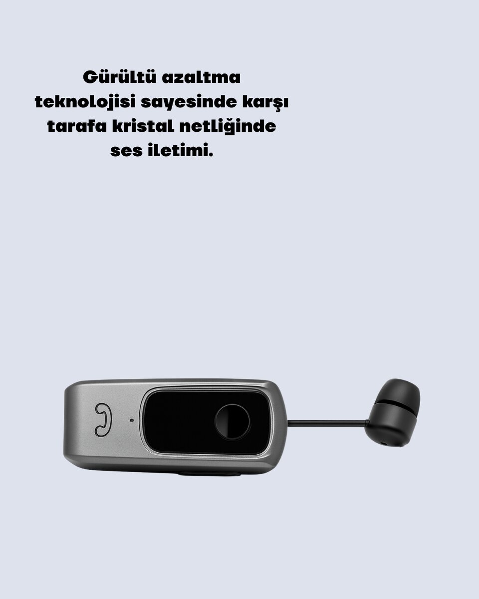 10 Saat Konuşma Süreli Klipsli Bluetooth Kulaklık - Görsel 2