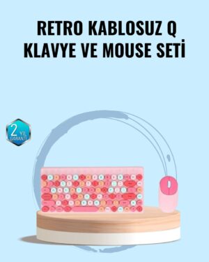 Bluetooth Klavye ve Mouse Kombinasyonu – USB Alıcılı Kompakt Uzun Ömürlü