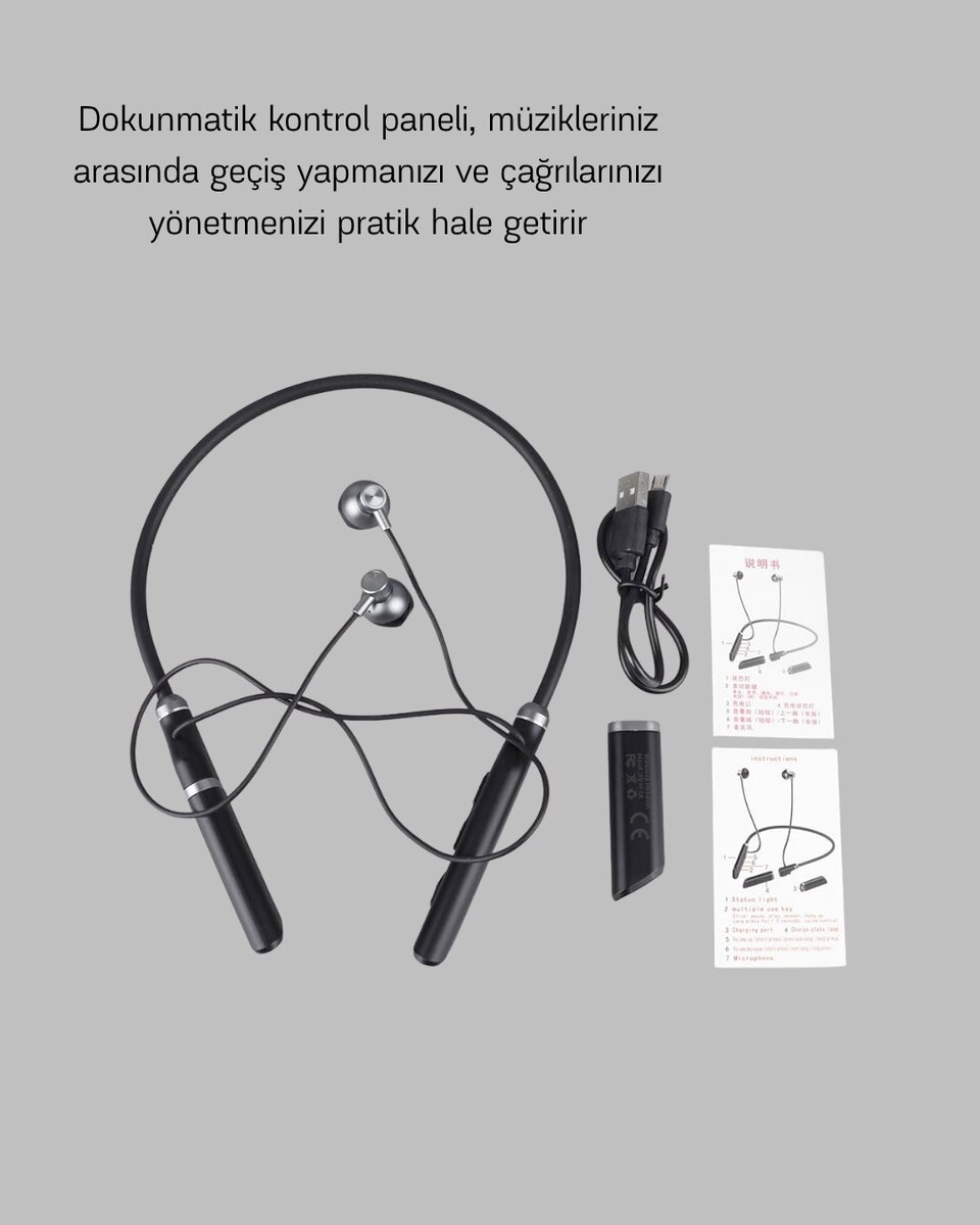 ANC Özellikli Kablosuz Bluetooth Kulaklık – Gürültü Engelleme Eller Serbest Arama - Görsel 3