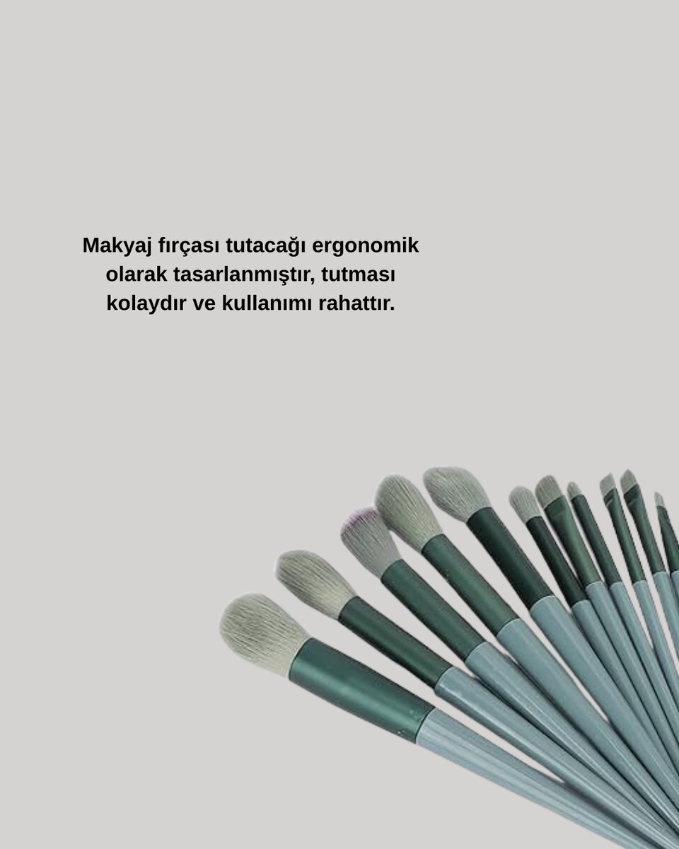 13'lü Fiber Kıllı Yumuşak Makyaj Fırçası Seti Taşınabilir ve Ergonomik Tasarım - Görsel 5