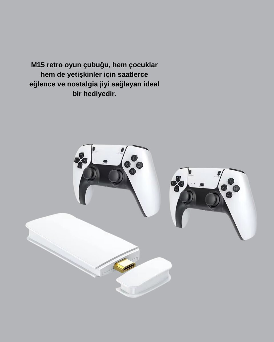 HDMI Çıkışlı Kablosuz 2 Kollu 4K Retro Oyun Kutusu - Görsel 5