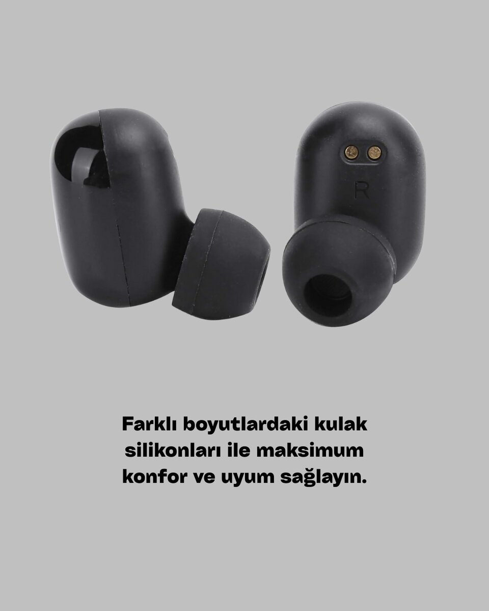 Bluetooth V5.0 Parmak Dokunmatik Kontrol Kablosuz Kulaklık Şarj Kutulu Model - Görsel 3