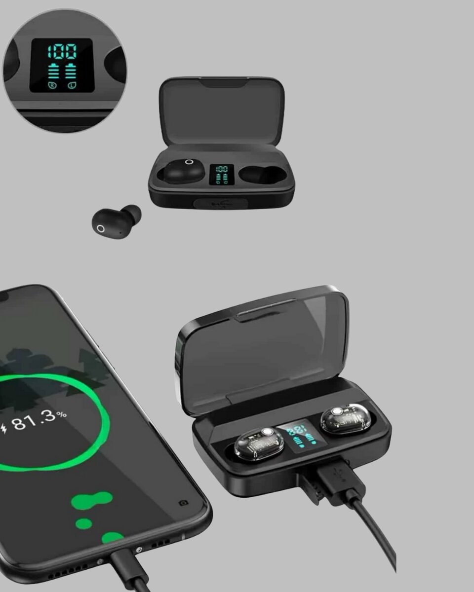 Bluetooth V5.0 Teknolojili Parmak Dokunmatik Kontrol Kulaklık Seti - Görsel 2