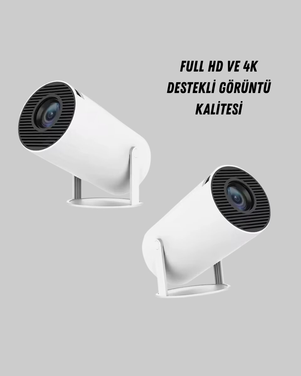 Full HD 4K Destekli Akıllı Projeksiyon – 130 inç Ekran Uzun Ömürlü Ampul ve Çoklu Giriş - Görsel 3