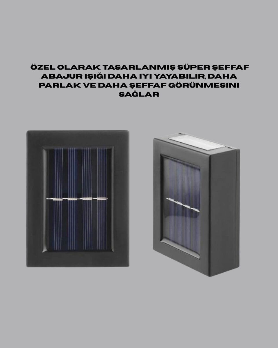Güneş Enerjili Su Geçirmez LED Duvar Lambası - Görsel 2