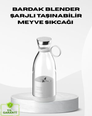 USB Şarjlı Kablosuz Blender – Taşınabilir Kompakt ve Çevre Dostu Meyve Sıkıcı
