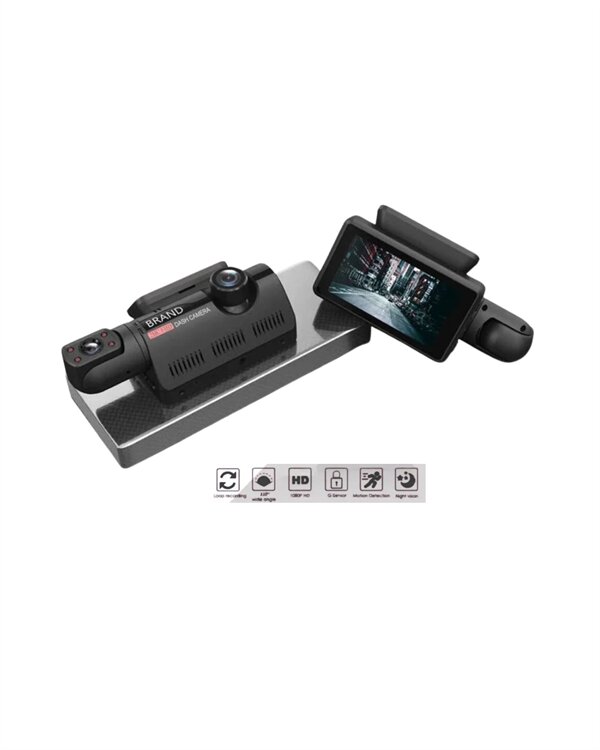 Çift Görüşlü Dashcam – Gece Görüşlü 1080P Araç İçi Güvenlik Kamerası - Görsel 4