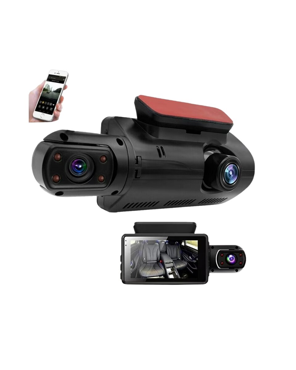 Çift Görüşlü Dashcam – Gece Görüşlü 1080P Araç İçi Güvenlik Kamerası - Görsel 5
