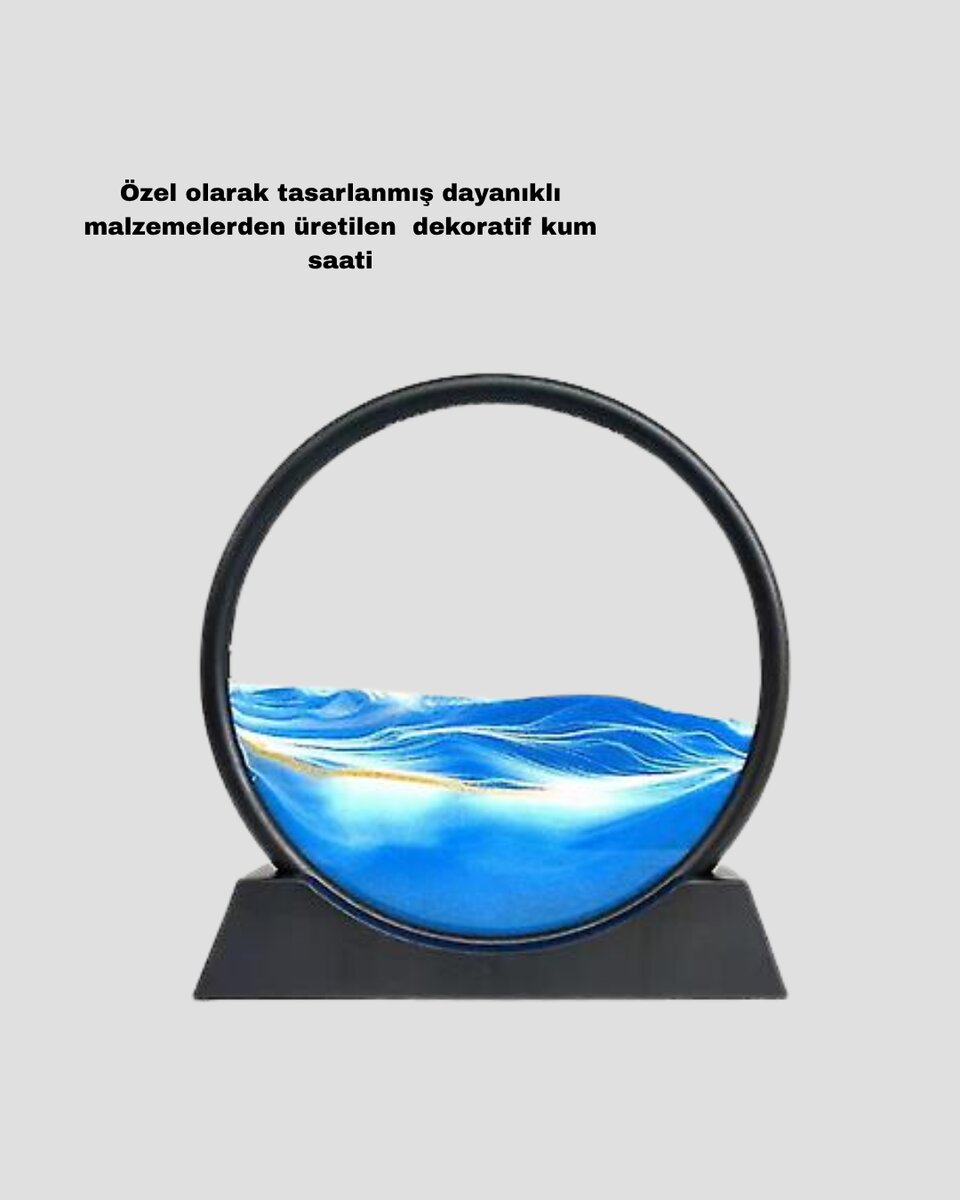 Şeffaf Dekoratif Kum Saati – Dayanıklı Gövde Minimalist Stil Masa ve Vitrin Aksesuarı - Görsel 2