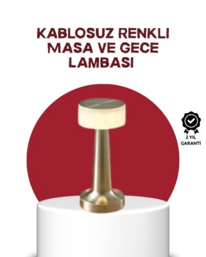 Şarj Edilebilir LED Masa Lambası – USB Girişli Metal Yapı