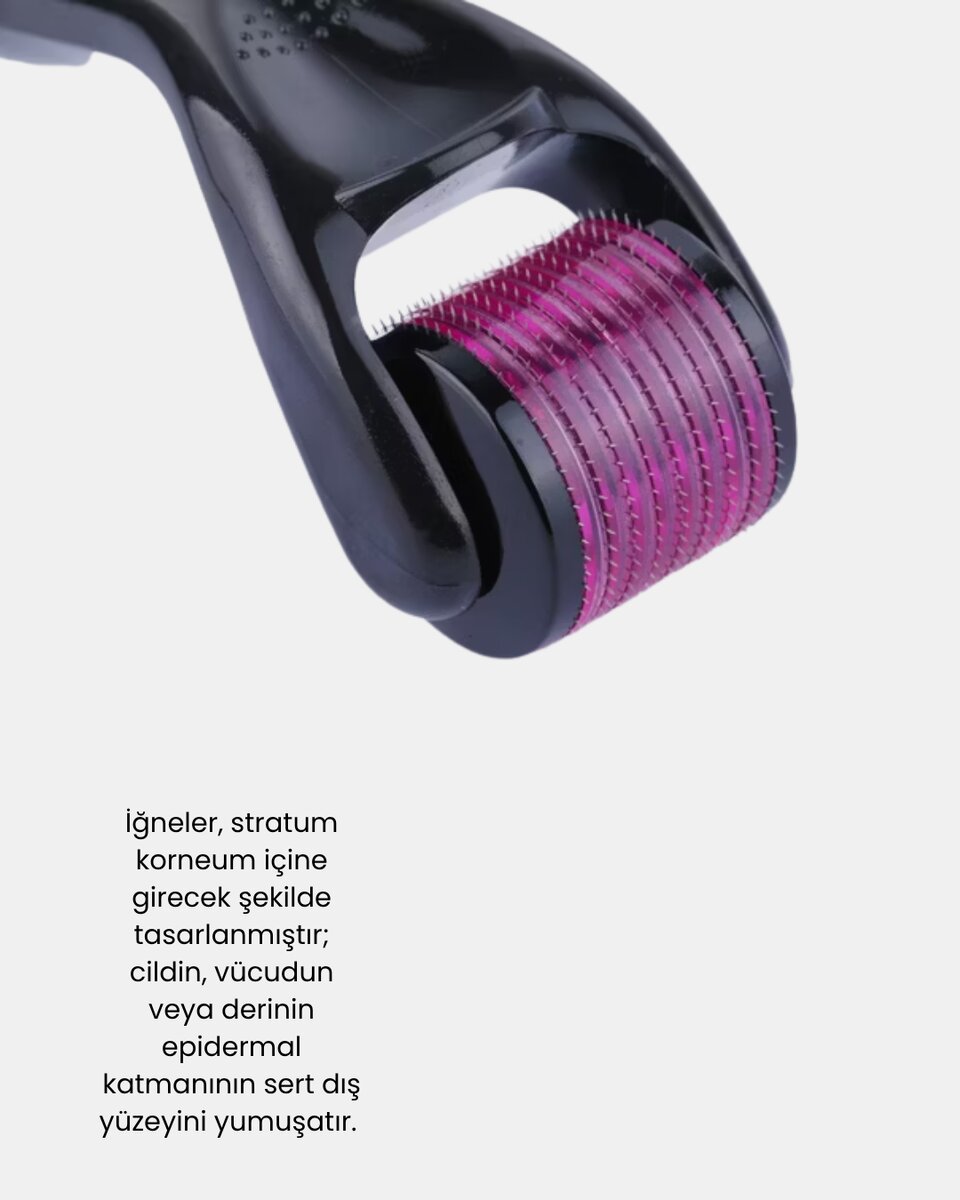 Derma Roller Titanyum İğneli Cilt Yenileyici – Akne Kırışıklık ve Leke Karşıtı - Görsel 5