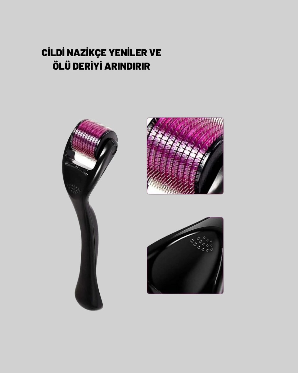 Cilt Yenileyici Derma Roller – Mikro İğneli Bakım Aracı - Görsel 5