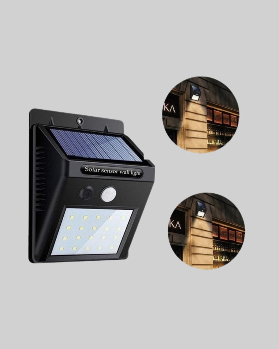 20 LED Güneş Paneli Aydınlatma – Fotoselli ve Hareket Algılamalı Dış Mekan Duvar Lambası - Görsel 4