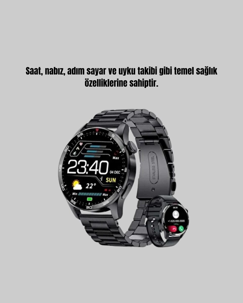 Spor ve Sağlık Takip Özellikli Akıllı Saat – Kalp Atış Uyku ve Adım Ölçer Fonksiyonlu - Görsel 4