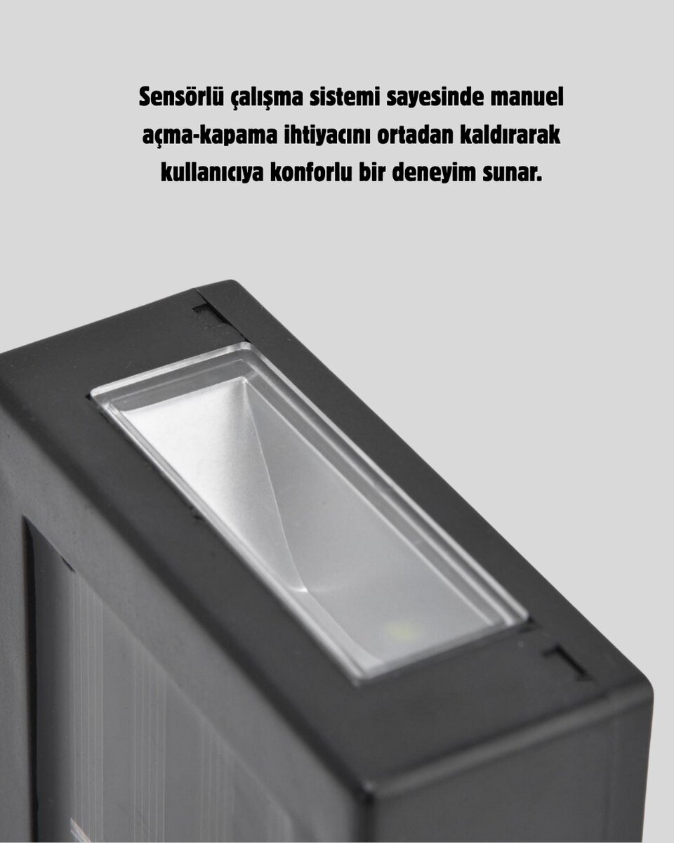 Solar Güçlü 6 LED Dış Mekan Lambası – Otomatik Aç/Kapa Işık Sensörlü Aydınlatma - Görsel 4