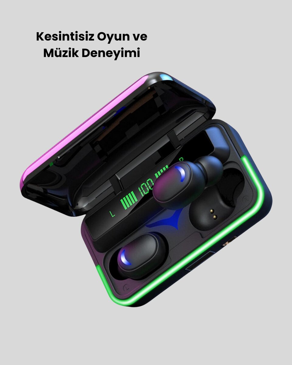 E10 Kablosuz Bluetooth Kulaklık – 3D Ses Powerbank Şarj Kutusu - Görsel 5