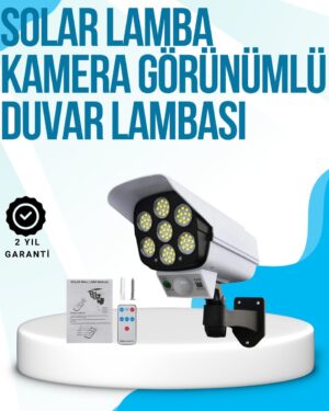 Kablosuz Güneş Paneliyle Şarj Olan Dış Mekan Lambası – 8-10 Saat Aydınlatma Süresi