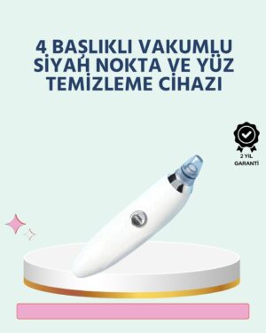 Cilt Dostu Vakumlu Siyah Nokta Temizleyici – Siyah Nokta Yağ ve Makyaj Kalıntılarına Karşı
