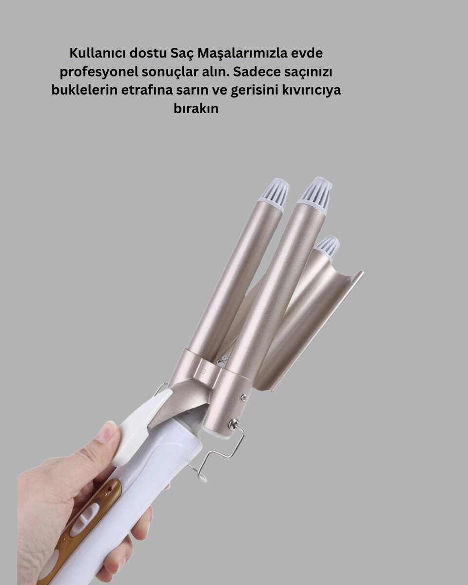 Ayarlanabilir Isılı Bukle Saç Maşası - Görsel 2