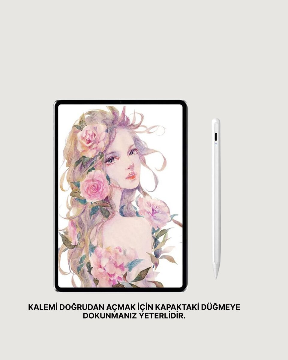 Yüksek Hassasiyetli Eğim Sensörlü Dijital Kalem – USB-C Hızlı Şarjlı - Görsel 4
