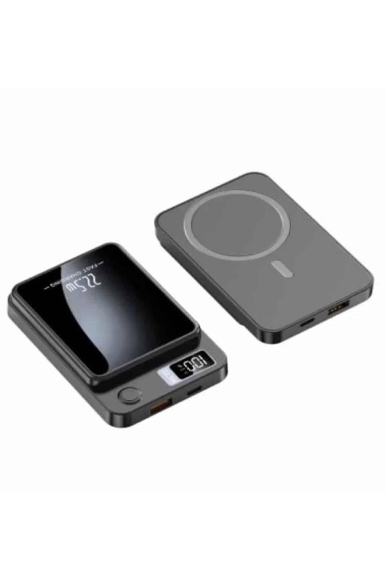 Magsafe Powerbank 10.000 mAh 22.5 Watt Hızlı Şarj Göstergeli Kablosuz Taşınabilir Şarj - Görsel 5