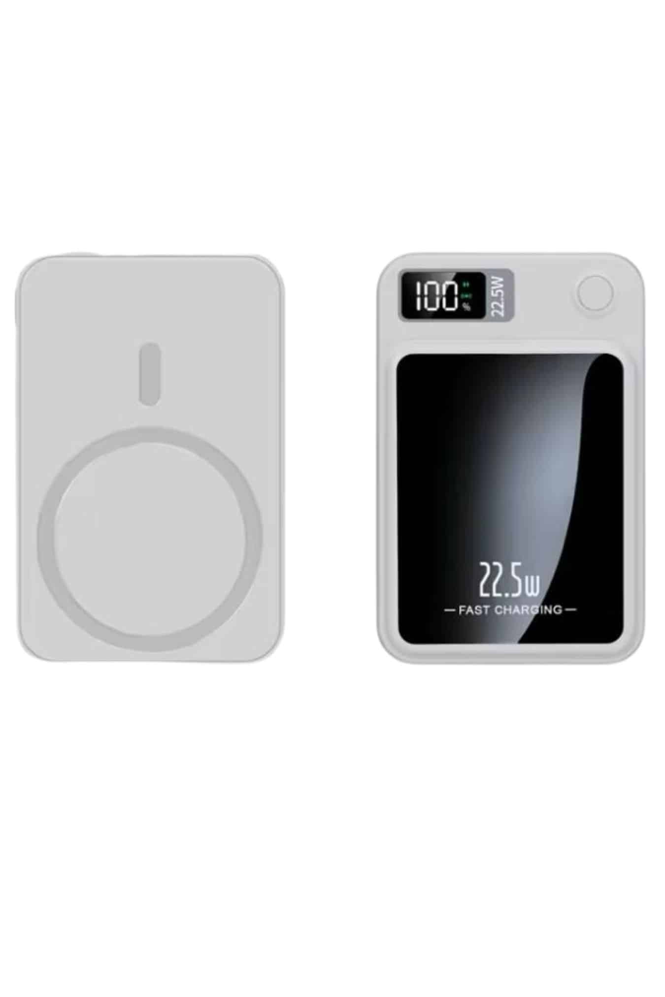 Taşınabilir Şarj Magsafe Powerbank 10.000 mAh Hızlı Şarj Led Göstergeli Kablosuz - Görsel 2